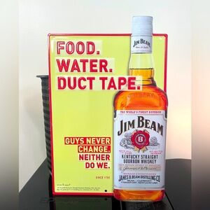 Jim Beam Kentucky Straight Bourbon Whiskey Metal sign